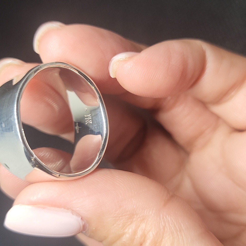 Monica Vinader Silver Ring.Siren Muse Bold Ring. Original Pack. Like New. #47 - Picture 5 of 7